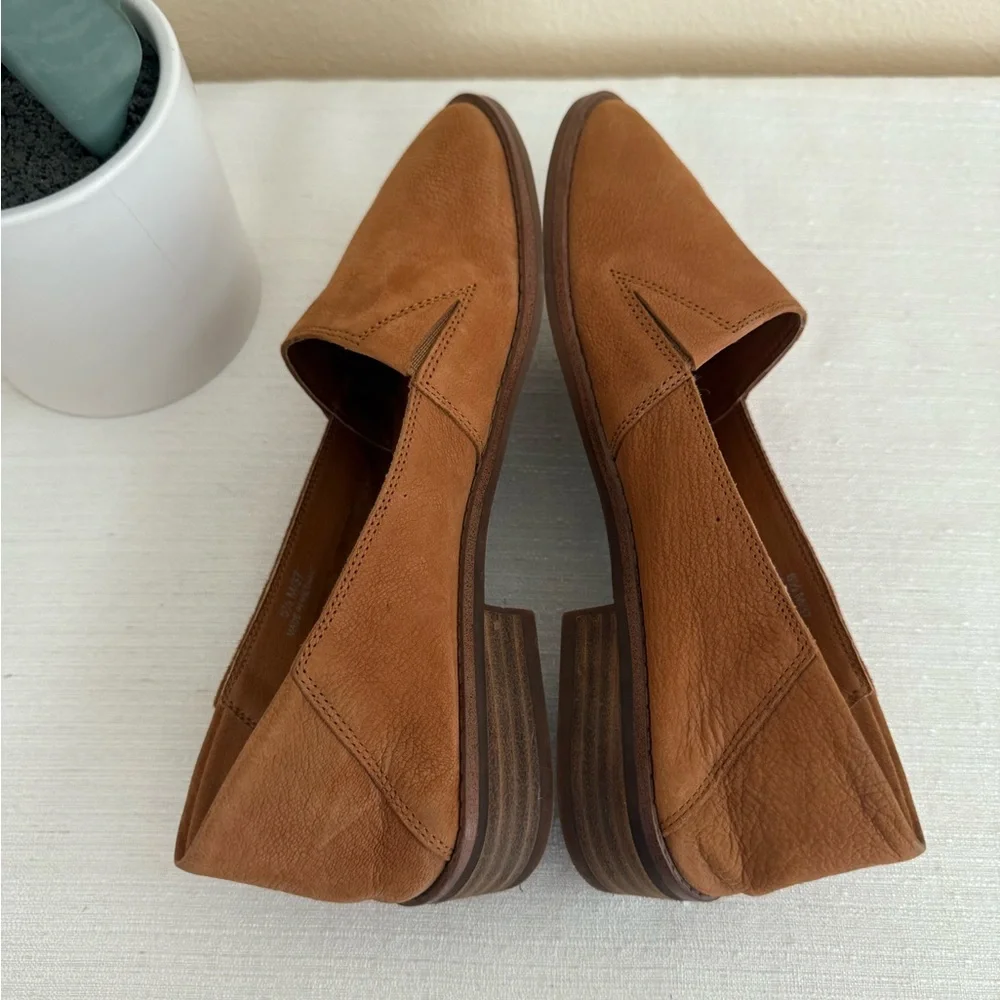 Lucky Brand Harping Brown Tan Nubuck Two Way Casual Flats - Picture 8 of 13